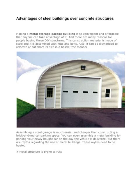 PPT Advantages Of Steel Buildings Over Concrete Structures PowerPoint