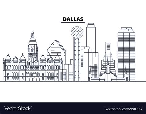 Outline Dallas Skyline Drawing - Free Download Dallas Skyline Outline ...