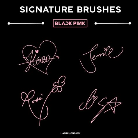 Signatures Of Blackpink Members Blackpink Blackpink Members