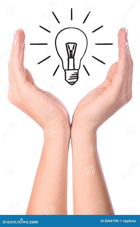 Hand Holding Drawn Light Bulb Stock Photo Image Of Inspiration