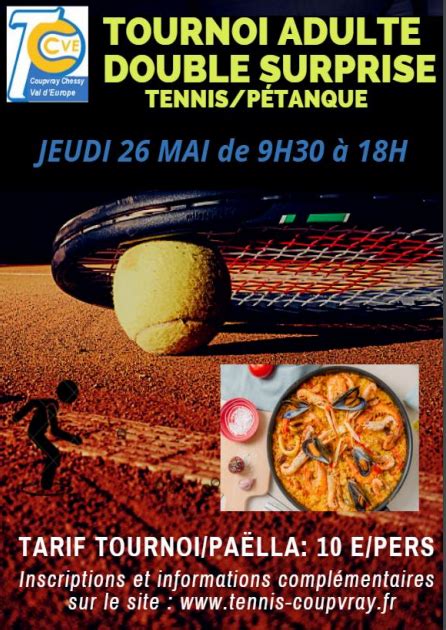 Formulaire Dinscription Tournoi Double Surprise Tennis Club Coupvray