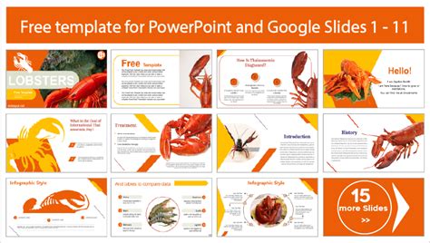 Modèle de homard Modèles pour PowerPoint et Google Slides