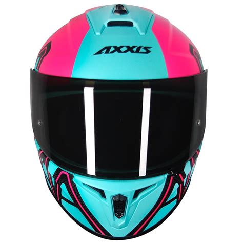 Capacete Axxis Draken Dekers Azul Rosa Fosco Grid Motors