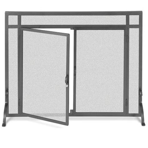 Wrought Iron Flat Fireplace Screen With Doors By Pilgrim Timelesswroughtiron