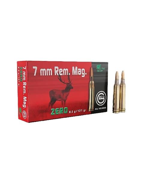 Munition De Grande Chasse GECO 7mm Rem Mag Zero 127gr Sans Plomb