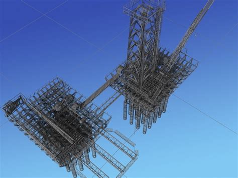 Offshore Oil Rig 3d Model Rigged Cgtrader