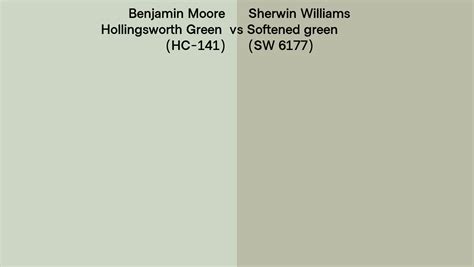 Benjamin Moore Hollingsworth Green Hc 141 Vs Sherwin Williams