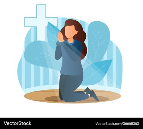 Concept Prayer Royalty Free Vector Image Vectorstock