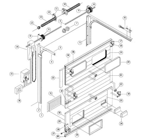 50mm 4000mm Height Galvanized Steel Industrial Overhead Door