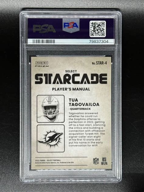 2022 Panini Select Football Tua Tagovailoa Starcade Prizm PSA Gem Mint