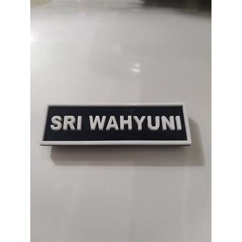 Jual Papan Nama Name Tag Akrilik Timbul Custom Shopee Indonesia