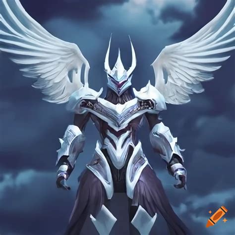 Detailed Concept Art Of A White Armored Archangel On Craiyon