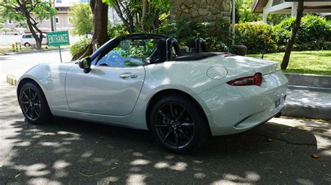 Ceramic White Mazda Miata Mt Test Drive