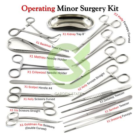 Operating Minor Surgical Instruments Tray Medical Scissors Dressing