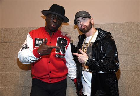 Cleveland Ohio October 30 E Love And Eminem Pose Backstage During