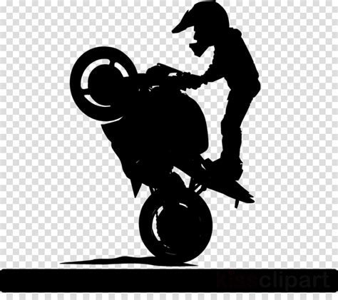 Dirt Bike Wheelie Silhouette