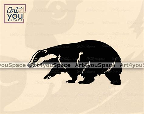 Badger Svg File For Cricut Cute Woodland Animal Vector Clipart Downlo