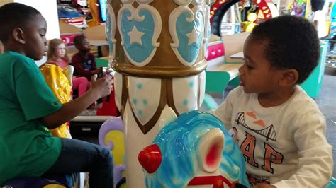 Rae Rides Carousel At Chuck E Cheese Youtube