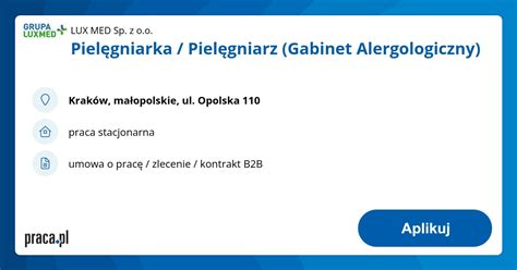 Archiwalna oferta nr 8769802 Pielęgniarka Pielęgniarz Gabinet