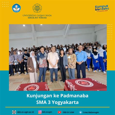 Sosialisasi Program Unggulan Sv Ugm Ke Padmanaba Sma Yogyakarta