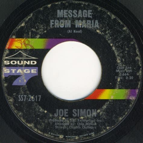 Joe Simon Message From Maria Vinyl Discogs