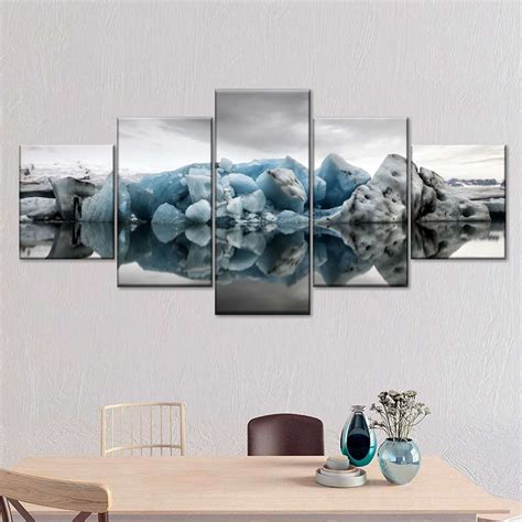 Glacier Lake Reflection Wall art | Elephant Stock