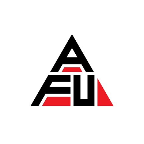 AFU triangle letter logo design with triangle shape. AFU triangle logo design monogram. AFU ...