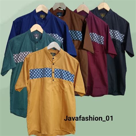 Jual Baju Koko Kurta Kobata Taqwa Pakaian Muslim Pria Lengan Pendek