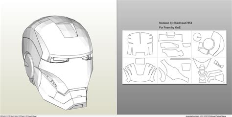 Iron Man Mark 7 Helmet Pepakura