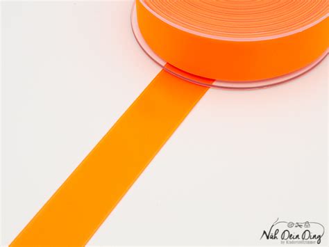 Stoffe B Nder Satinband Mm Neon Orange Online Kaufen