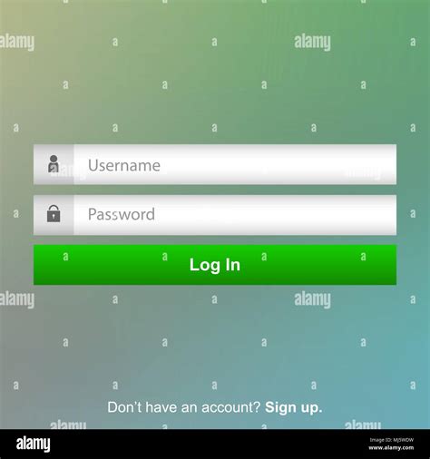 Login Form Page Password Screen Layout Stock Vector Image And Art Alamy