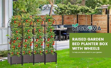 Amazon Urgrowa Raised Garden Bed Planter Boxes With Trellis