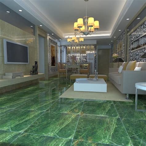 Green 600 x 600mm Polished Ceramic Floor Tile