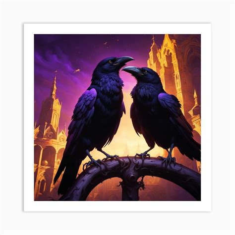 Two Ravens Art Print By Vernarrtheit Fy