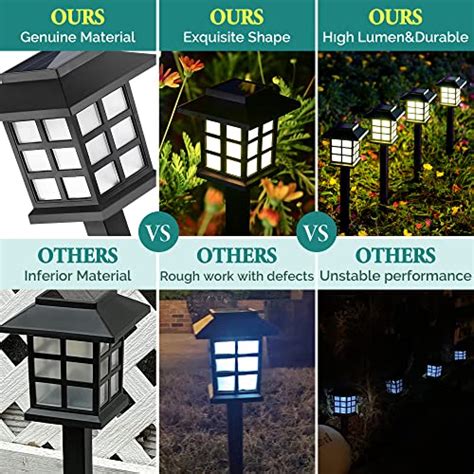 GIGALUMI Solar Outdoor Lights 12 Pack LED Solar Lights Outdoor