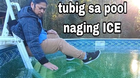 Tubig Sa Swimming Pool Naging Ice Sa Subrang Lamig Ng Panahon Youtube