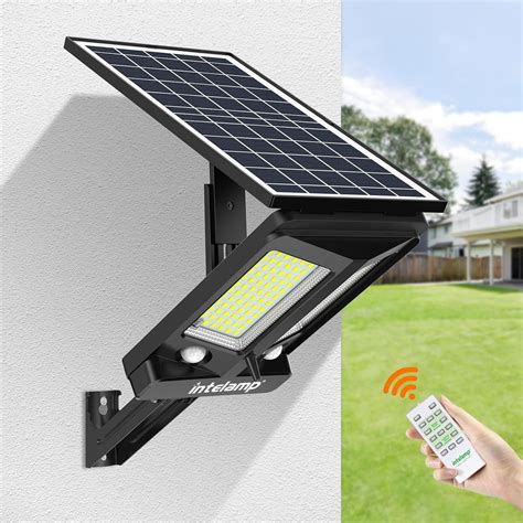 Intelamp Solar Light Outdoor Security Solar Street Lights Dual Sensors