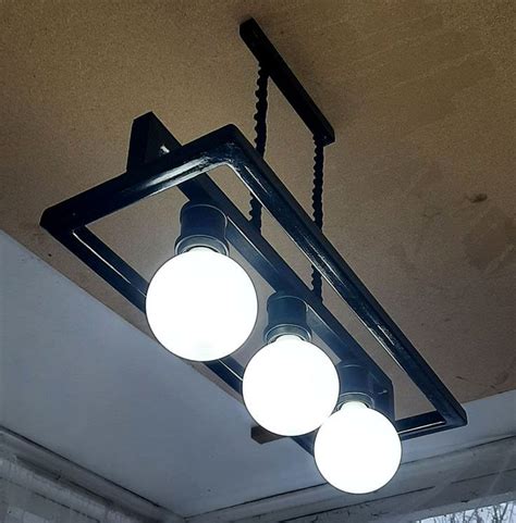 Люстра из металла в стиле лофт | Висячие светильники, Самодельные лампы ...