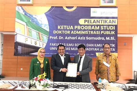 Foto Prof Azhari Aziz Dilantik Menjadi Kaprodi Doktor Administrasi