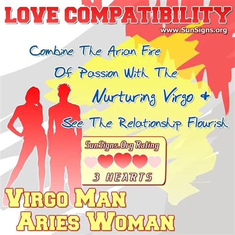 Virgo Man And Aries Woman Love Compatibility Sun Signs