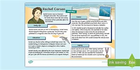 KS2 Rachel Carson Fact File Professor Feito Twinkl