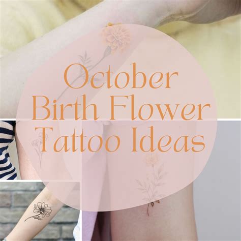 October Birth Flower Tattoo Ideas {Marigolds + Cosmos} - Tattoo Glee