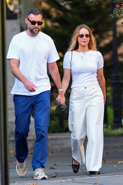 Jennifer Lawrence Looks Radiant In All White Top And Denim While Out On