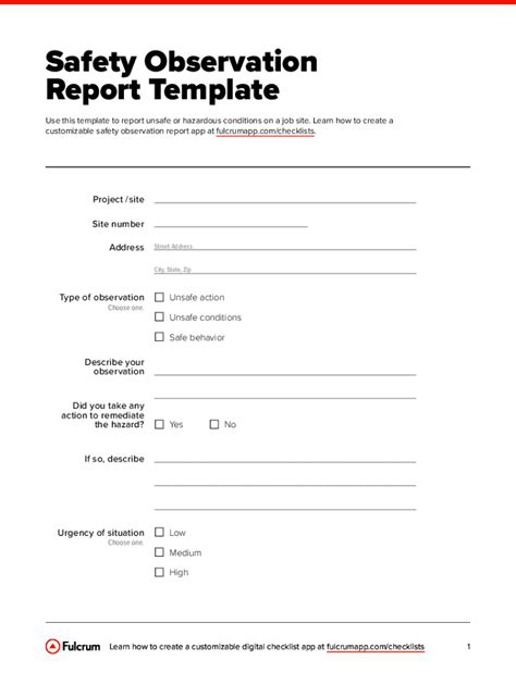 Fillable Online Job Safety Observation Form Templatejotform Fax Email Print Pdffiller