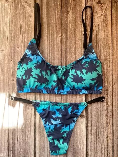 Bikini Palm Top Con Taza Desmontable Y Colaless Abril Morena