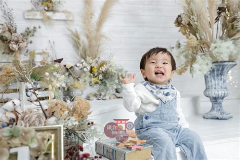 1歳のお誕生日記念写真撮影＊ニッコニコのお誕生日記念フォト🎂 こども写真館プレシュスタジオ