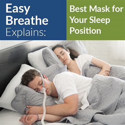 Which Cpap Mask Is Best For My Sleep Position Easy Breathe Explains