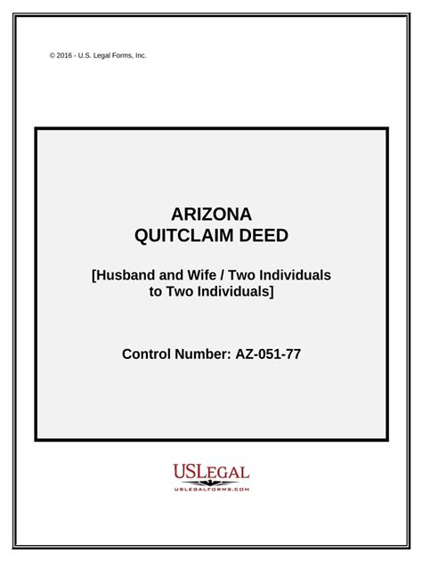 Quitclaim Deed Husband And Wife Or Two Individuals To Two Individuals