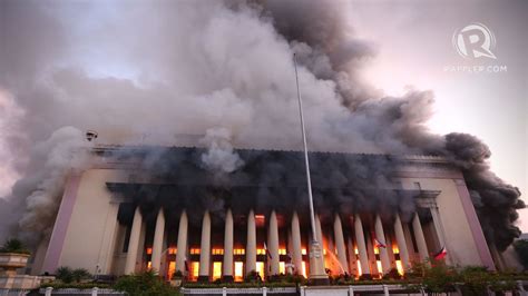 Massive Fire Hit Manila Central Post Office In Intramuros Manila The