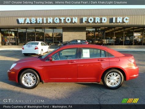 Inferno Red Crystal Pearl Chrysler Sebring Touring Sedan Dark